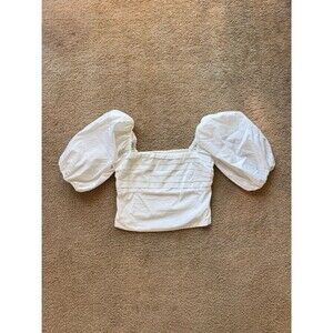 Abercrombie & Fitch Square Neck Puff Sleeve Top S